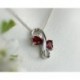 Herzen Anhänger  Granat rot Silber 925  ES26