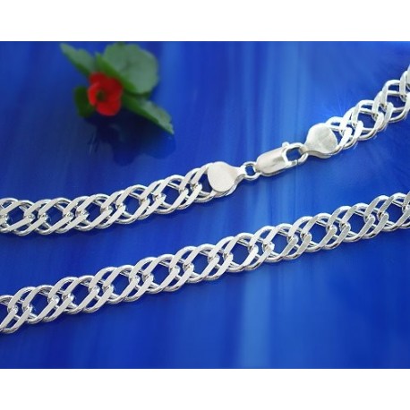 Doppelpanzerkette Silber 925 KK12