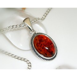 Bernsteinschmuck - Bernstein-Anhänger Silber 925 (BP54)