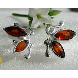 Bernstein Ohrstecker Silber 925 WP01