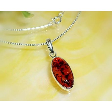 Bernsteinschmuck - Bernstein-Anhänger Silber-925 (BI48)