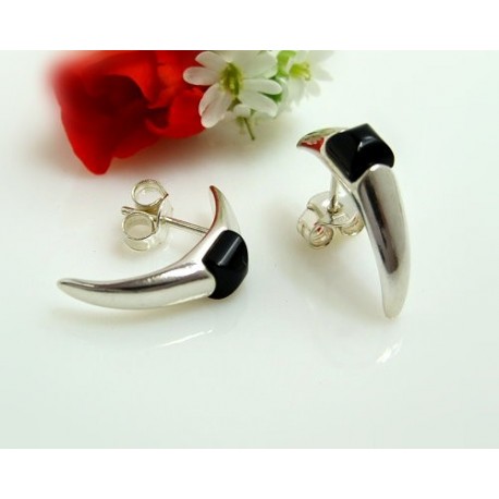Onyx Ohrstecker Silber 925 SE26