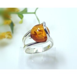 Bernstein Ring Silber 925 Bernsteinschmuck (CD07)