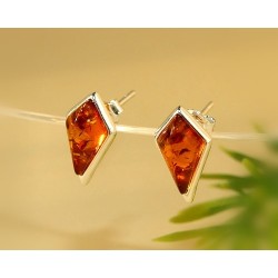 Bernstein Ohrstecker Silber 925 CB21