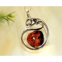 Bernstein Anhänger Silber-925 CG58