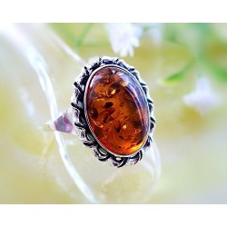 Bernstein Ring Silber 925 Bernsteinschmuck BT90