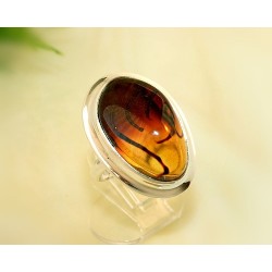 Bernstein Ring Silber 925 Bernsteinschmuck 18,5 mm  CI14