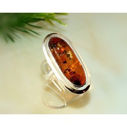 Bernsteinschmuck - Bernstein-Ring 17,5 mm Silber-925 CI20