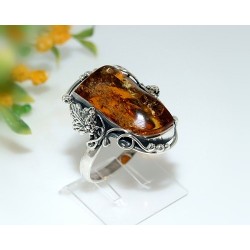 Bernstein Ring Silber 925 Bernsteinschmuck 21 mm CJ18