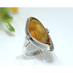Bernsteinschmuck - Bernstein-Ring 18 mm  Silber-925  CJ44