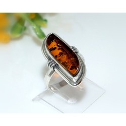 Bernsteinschmuck - Bernstein-Ring 18 mm  Silber-925  CJ47