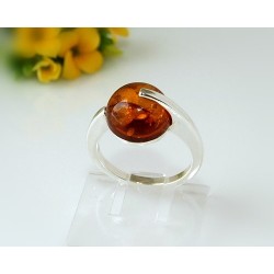 Bernsteinschmuck - Bernstein-Ring Silber-925  (CJ53)