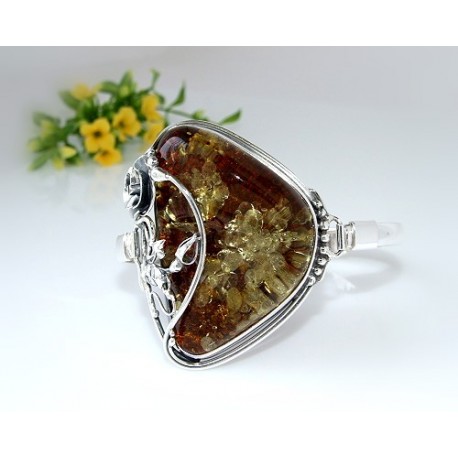 Bernsteinschmuck - Bernstein-Armreif Silber-925  CA89A*