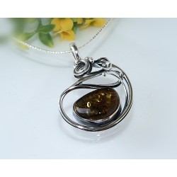 Bernsteinschmuck - Bernstein-Anhänger  Silber-925  CL87