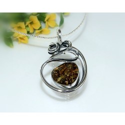 Bernsteinschmuck - Bernstein-Anhänger Silber-925 CL91