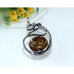 Bernsteinschmuck - Bernstein-Anhänger Silber-925 CL94