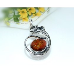 Bernsteinschmuck - Bernstein-Anhänger  Silber-925 CL96