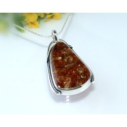 Bernsteinschmuck - Bernstein-Anhänger  Silber-925 CL97