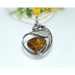 Bernsteinschmuck - Bernstein-Anhänger Silber-925 CL99