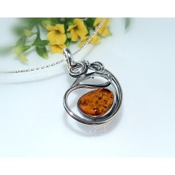 Bernsteinschmuck - Bernstein-Anhänger Silber-925 CM02