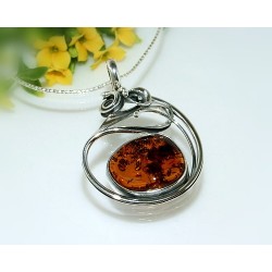 Bernsteinschmuck - Bernstein-Anhänger Silber-925 CM07