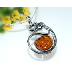 Bernsteinschmuck - Bernstein-Anhänger Silber-925 CM33