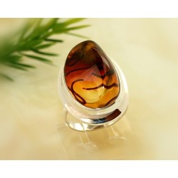 Bernsteinschmuck - Bernstein-Ring 19,5  mm  Silber-925  CD21