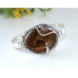 Bernsteinschmuck - Bernstein-Armreif Silber-925  CA96A*