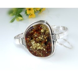 Bernsteinschmuck - Bernstein-Armreif Silber-925  CT22A*