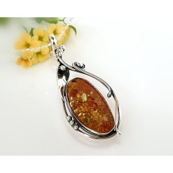 Bernsteinschmuck - Bernstein-Anhänger  Silber-925 CN23
