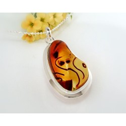 Bernsteinschmuck - Bernstein-Anhänger  Silber-925 CN24