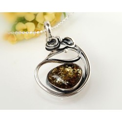 Bernsteinschmuck - Bernstein-Anhänger  Silber-925 CN08
