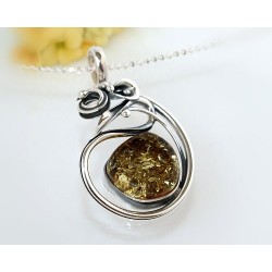 Bernsteinschmuck - Bernstein-Anhänger  Silber-925 CN30