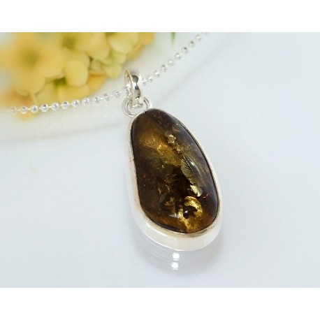 Bernsteinschmuck - Bernstein-Anhänger  Silber-925 CN38