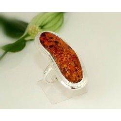 Bernsteinschmuck - Bernstein-Ring 22 mm  Silber-925  CK45