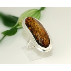 Bernsteinschmuck - Bernstein-Ring 20 mm  Silber-925  CK47