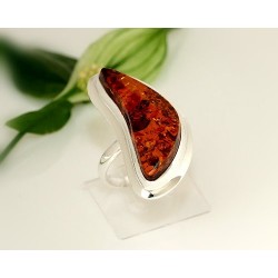 Bernstein Ring 21 mm Silber 925 CK48