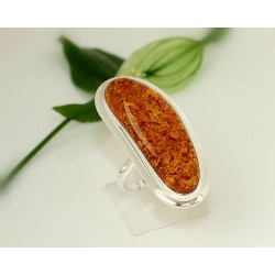 Bernstein Ring 22 mm Silber 925 CK30