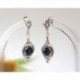 Onyx Ohrstecker Silber 925 SE32