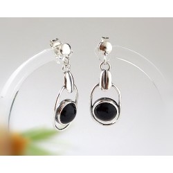 Onyx Ohrstecker Silber 925 SE33