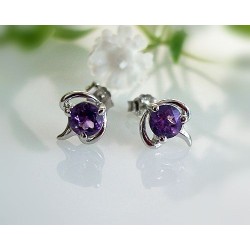 Ohrstecker Silber 925 Amethyst se37