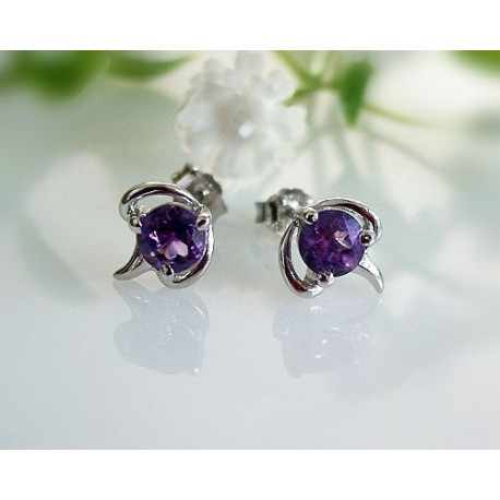 Ohrstecker Silber 925 Amethyst se37