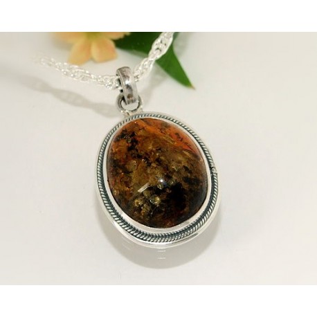 Bernsteinschmuck - Bernstein-Anhänger  Silber-925 CN73