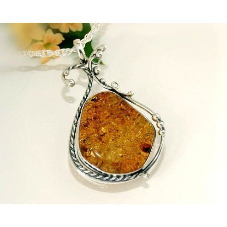 Bernsteinschmuck - Bernstein-Anhänger  Silber-925 CN80