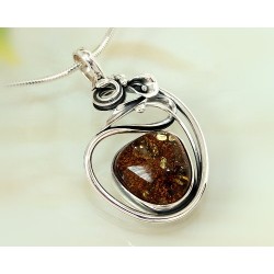 Bernsteinschmuck - Bernstein-Anhänger  Silber-925 LA35