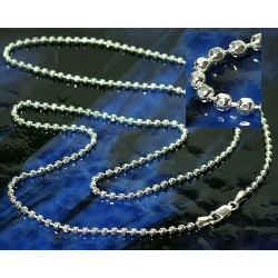 Kugelkette 40cm - 45cm Silber-925 KA28