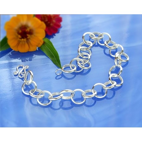 Damen Silber Armband 19 cm Silber-925 SA65