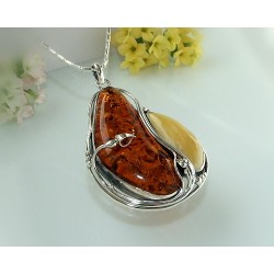 Bernsteinschmuck - Bernstein-Anhänger  Silber-925 LB25
