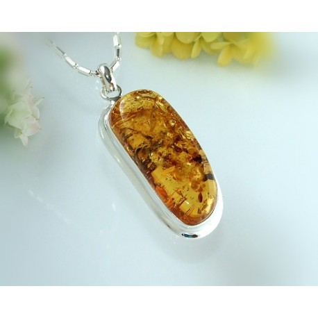 Bernsteinschmuck - Bernstein-Anhänger  Silber-925 LB43