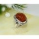Bernsteinschmuck - Bernstein-Ring 18 mm  Silber-925  (CZ39)